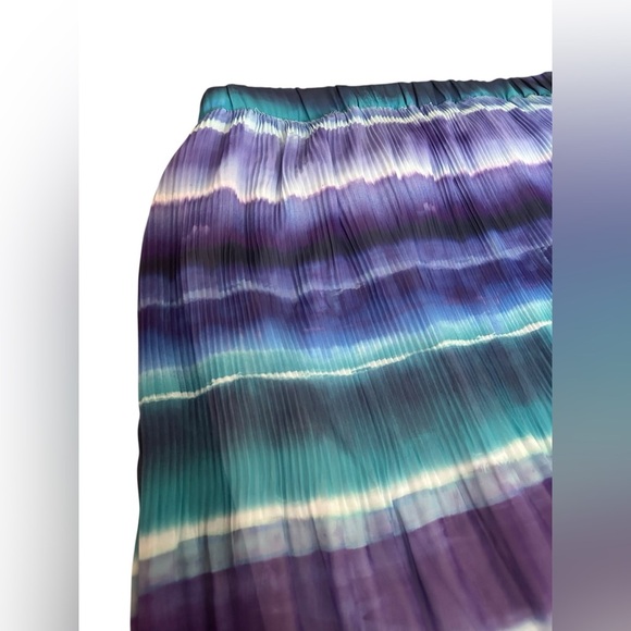 Lane Bryant Maxi Watercolor Beachy Tropical Fairycore Coastal Maxi Skirt Sz 3X - Picture 2 of 5